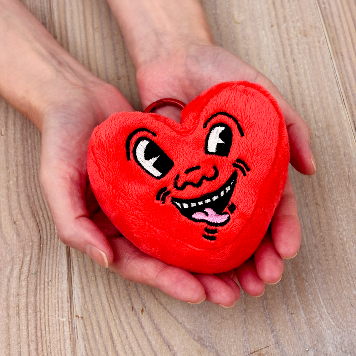 Pop Shop Keith Haring Plush Bag Charm "Heart with Face"