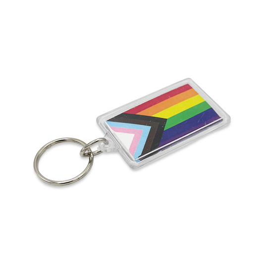 Progress Pride Flag Keychain