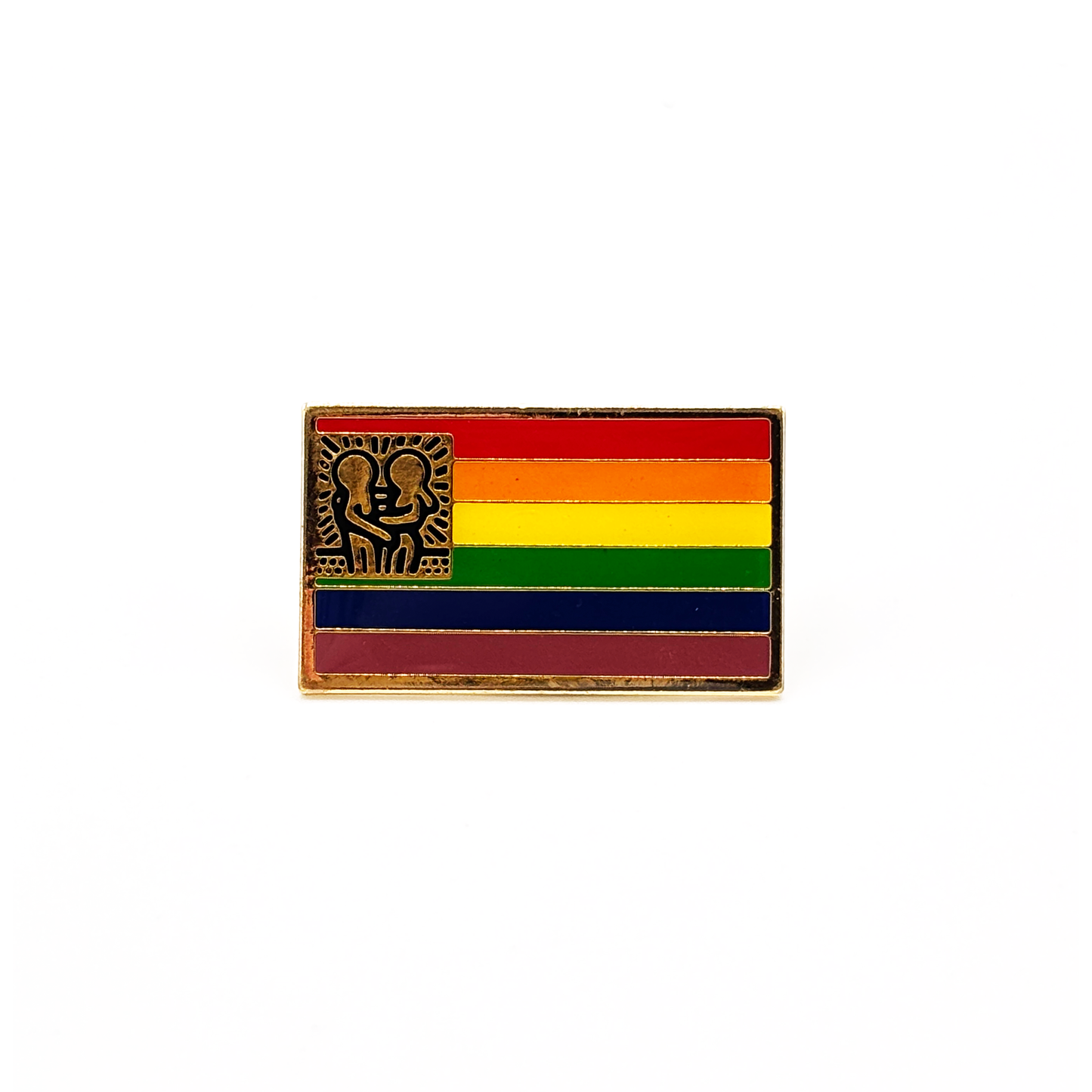 Rainbow Flag Keith Haring Pin