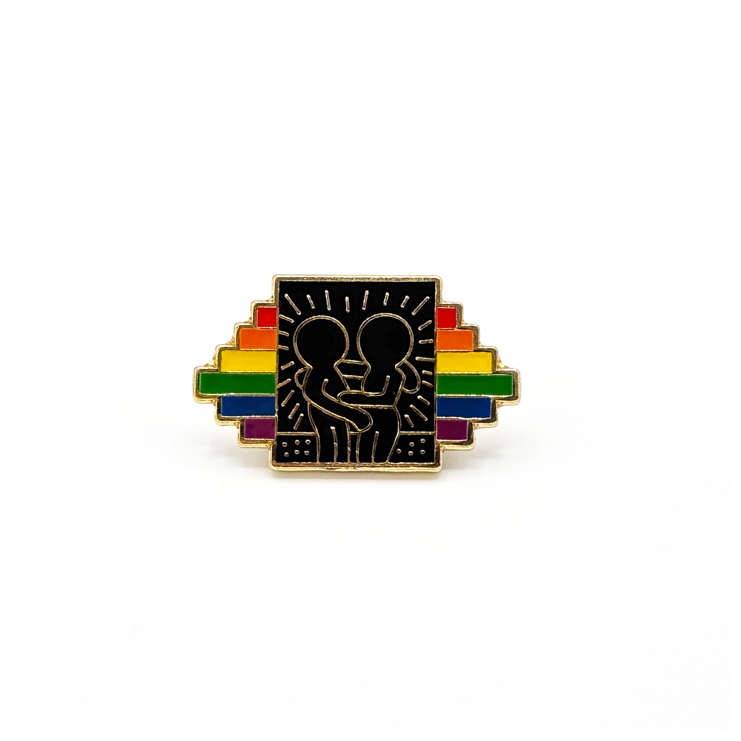 Rainbow Keith Haring Pin