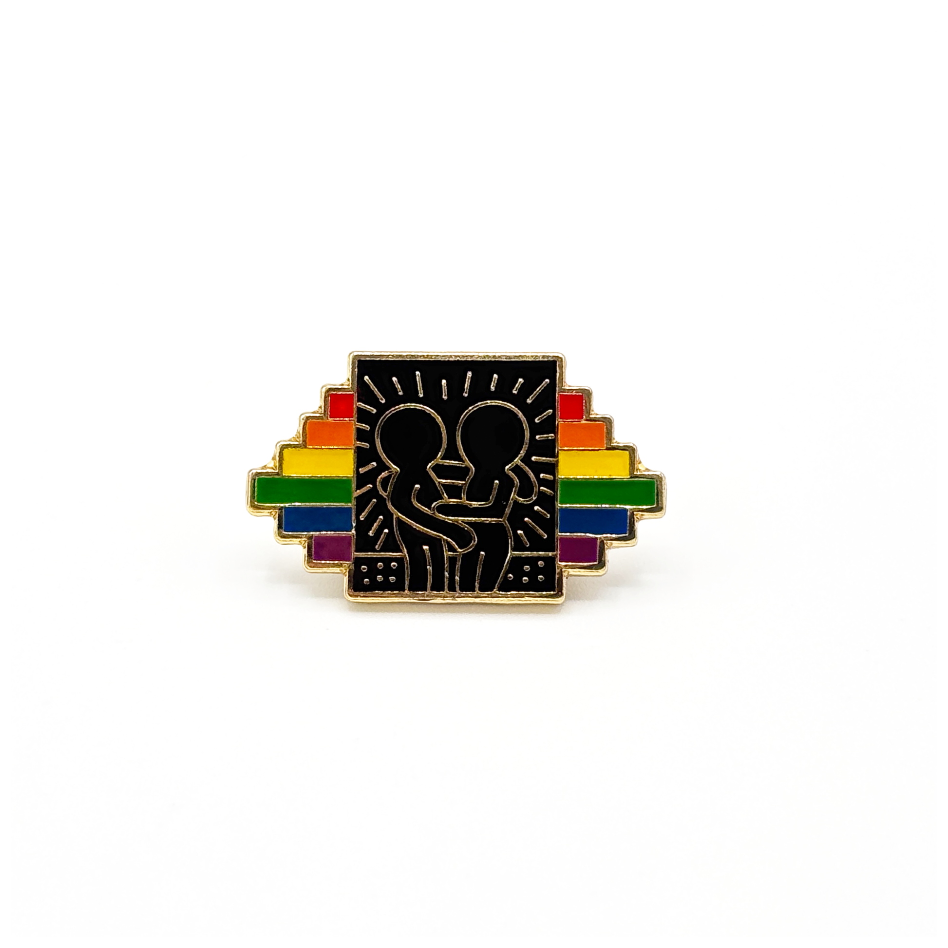 キース・ヘリングピンバッジ Rainbow Keith Haring キース・ヘリング ピンバッジ – Nakamura Keith