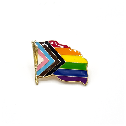 Rainbow Pin Waving Progress Flag