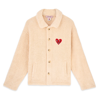 Reflect Studio Keith Haring Sherpa Jacket "Smiling Heart"