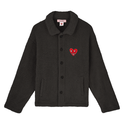 Reflect Studio Keith Haring Sherpa Jacket "Smiling Heart"