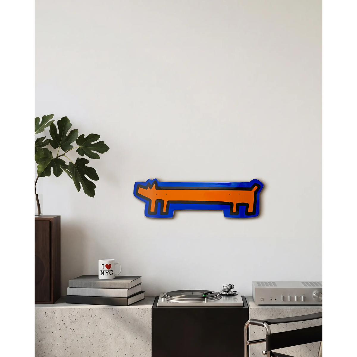 THE SKATEROOM Keith Haring Skateboard "Untitled (Dog)"