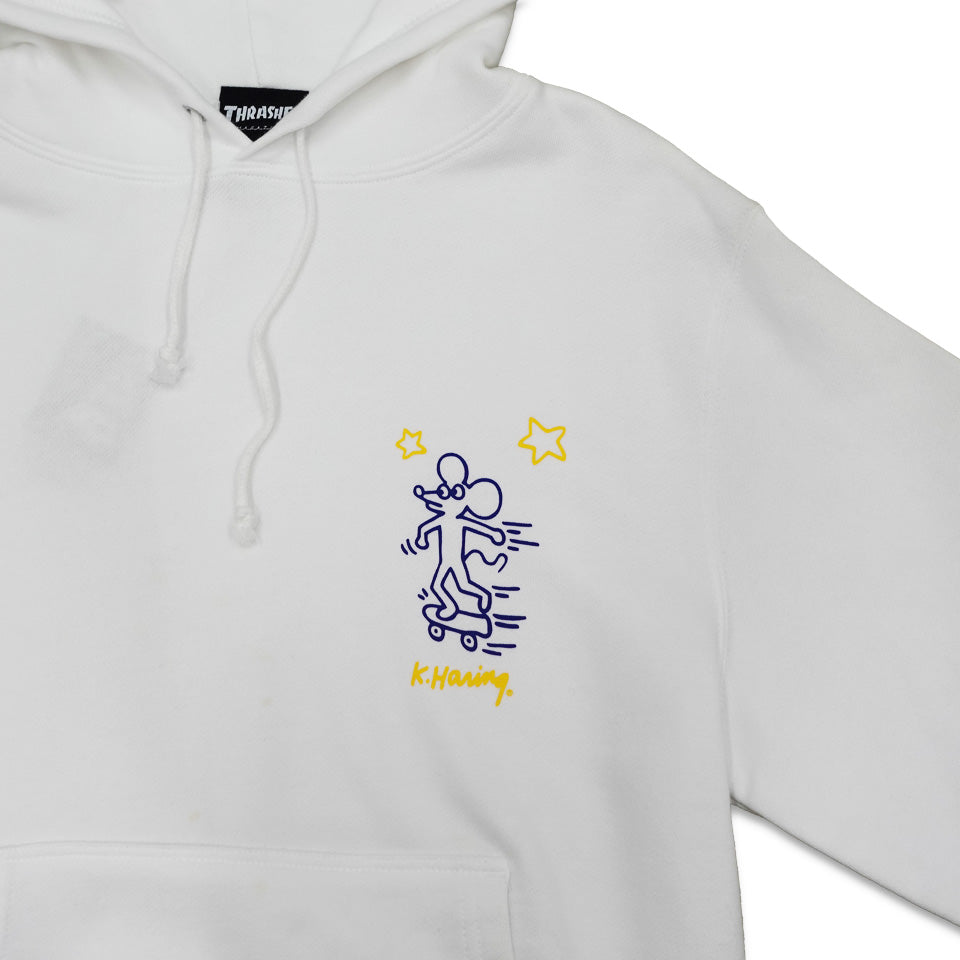 Thrasher x Keith Haring Hoodie White KH-TH2114