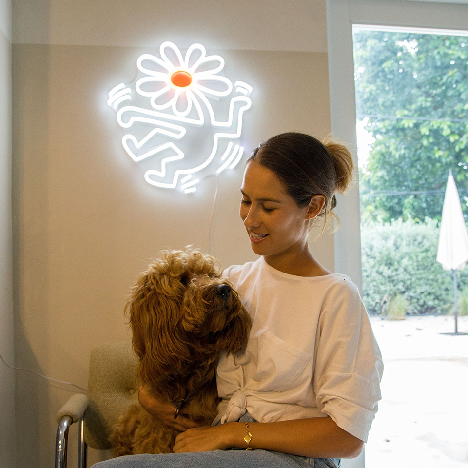 Yellowpop Keith Haring LED Neon Flower Head