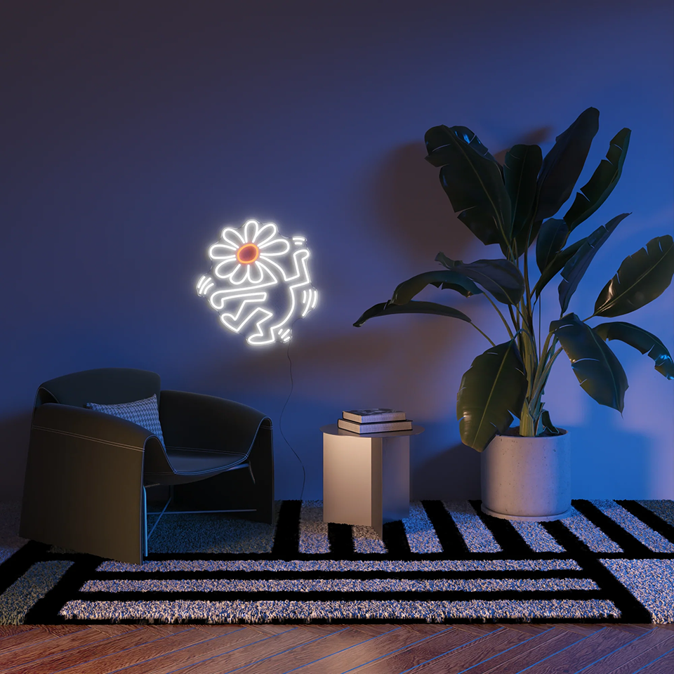 Yellowpop Keith Haring LED Neon Flower Head