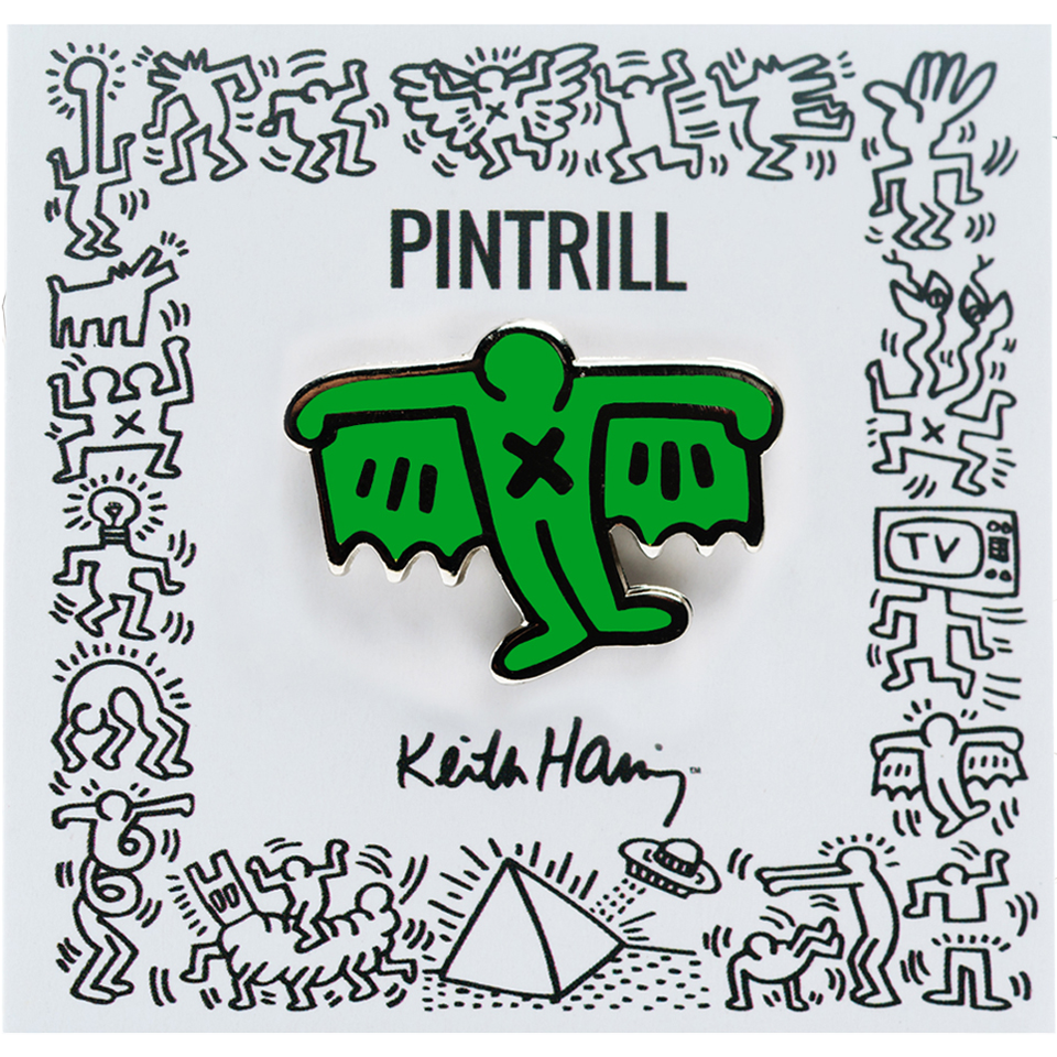 PINTRILL Keith Haring #3 Pin Bat Demon