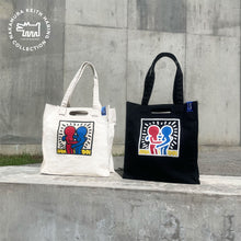将图片加载到图库查看器，Rainbow Works Keith Haring TOTE BAG with pocket