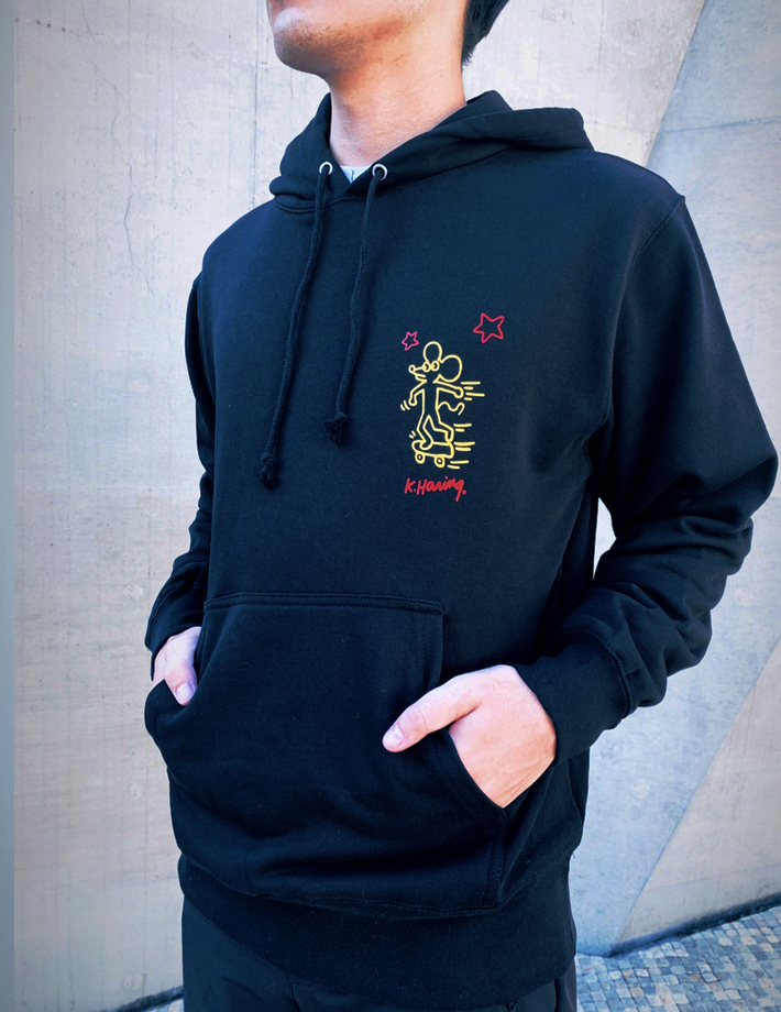 Thrasher x Keith Haring 连帽衫黑色 KH-TH2114