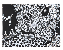 将图片加载到图库查看器，米老鼠 x Keith Haring 挂钟