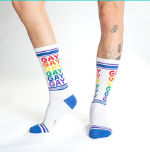 Load image into gallery viewer, GUMBALL POODLE Gym Socks Gay Rainbow 121084-GCGYR