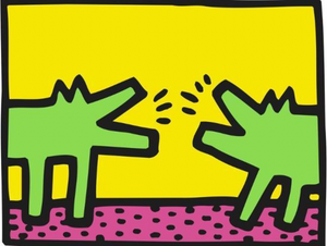No.346 Framed Poster Untitled Pop Art (Dogs) Size:S