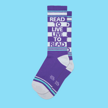 Load image into gallery viewer, GUMBALL POODLE  Socks READ TO LIVE LIVE TO READ