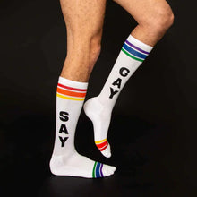画像をギャラリービューアに読み込む, GUMBALL POODLE Athletic Knee Socks SAY GAY