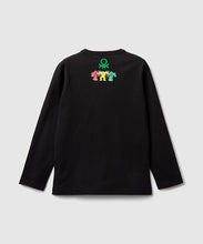 将图片加载到图库查看器，Benetton Keith Haring 儿童长袖 Holding Deck 黑色
