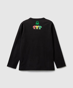 Benetton Keith Haring 儿童长袖 Holding Deck 黑色