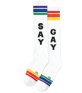 GUMBALL POODLE Athletic Knee Socks SAY GAY