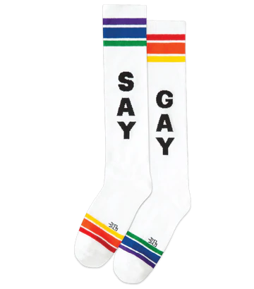 GUMBALL POODLE Athletic Knee Socks SAY GAY