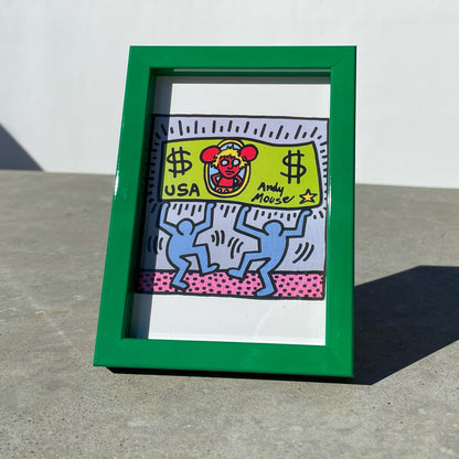 Color Framed Postcard Green