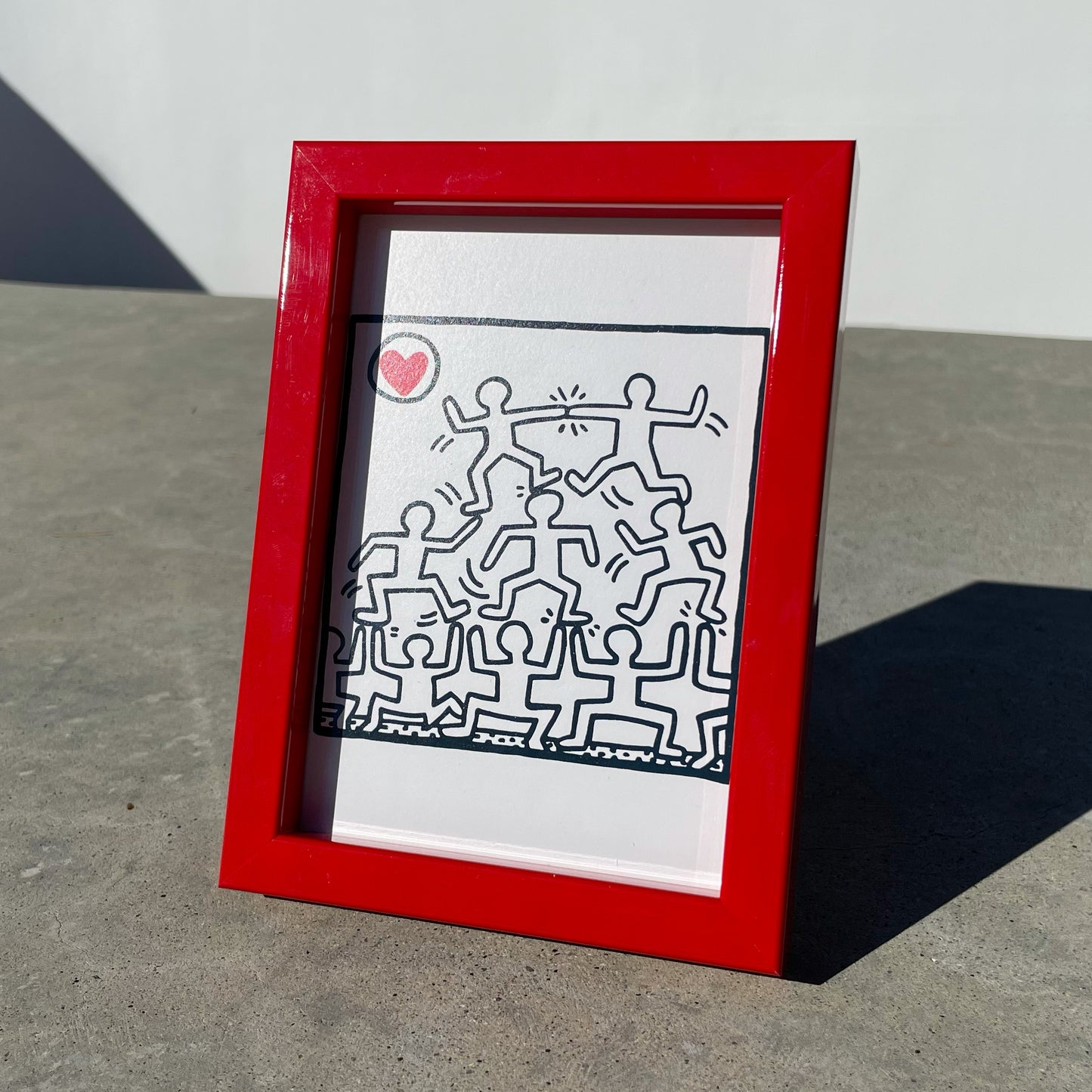 Color Framed Postcard Red