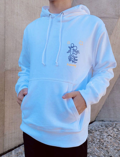 Thrasher x Keith Haring Hoodie White KH-TH2114