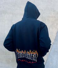 将图片加载到图库查看器，Thrasher x Keith Haring 连帽衫黑色 KH-TH2114