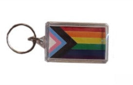 Progress Pride Flag Keychain